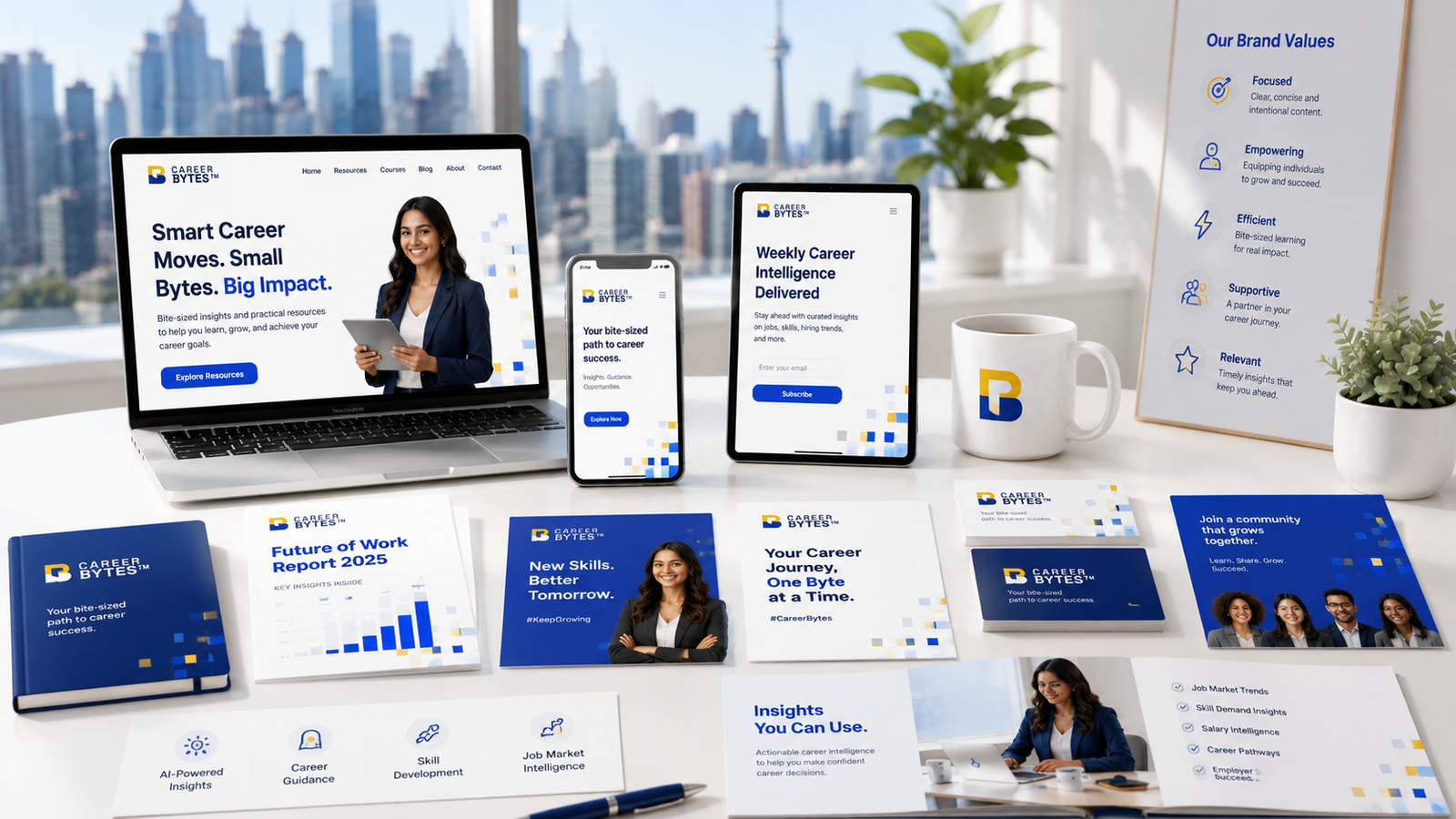 CareerBytes visual identity and brand system